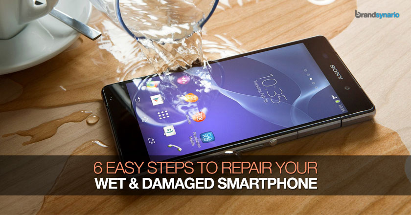 wet smartphone
