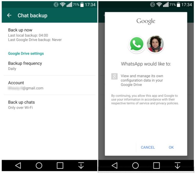 whatsapp android backup